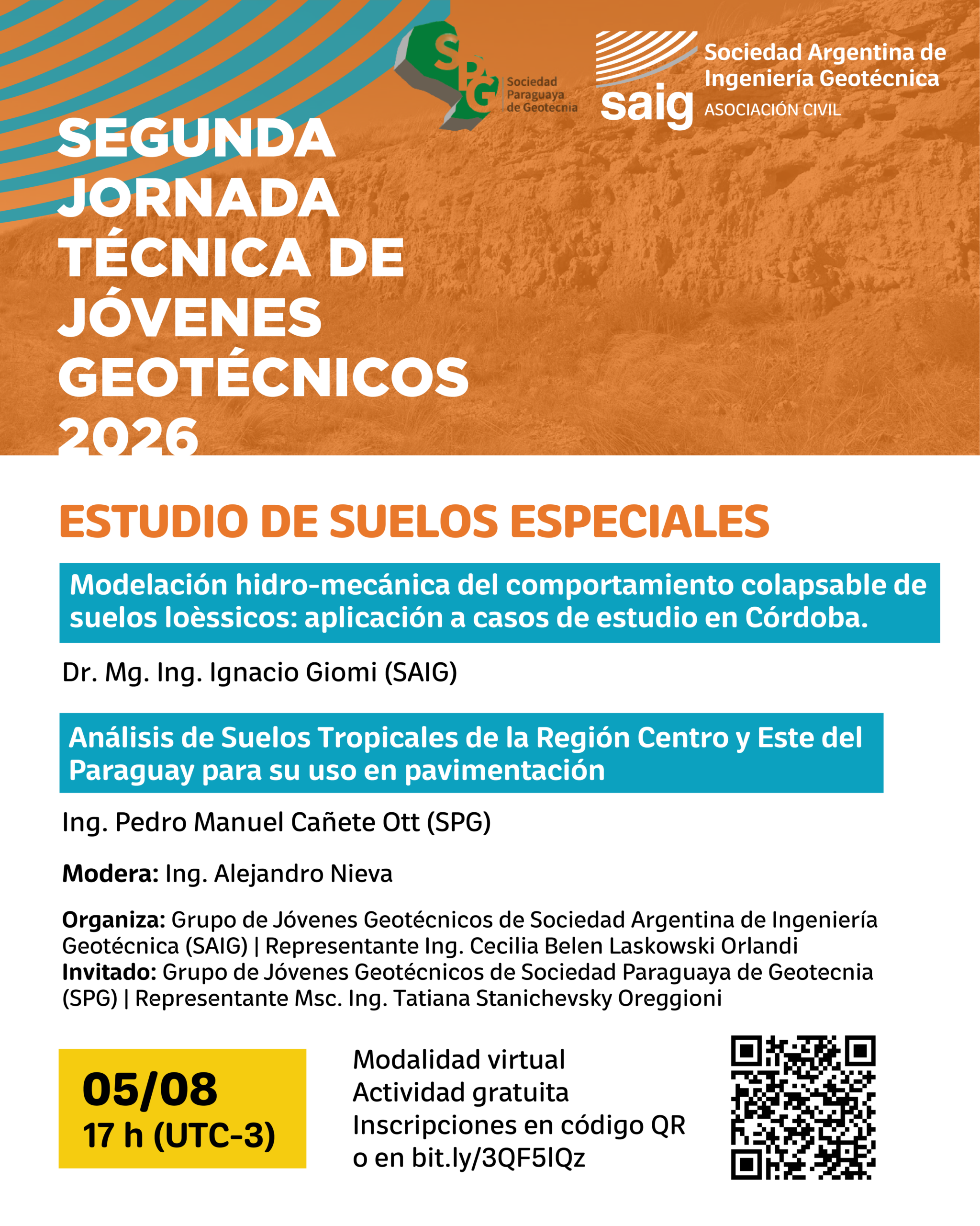 Segunda Jornada de Jóvenes Geotécnicos 2026 | SAIG